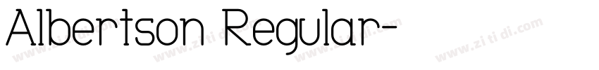 Albertson Regular字体转换